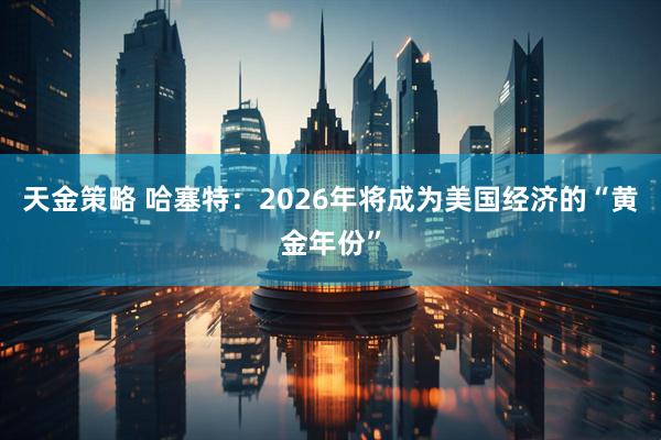 天金策略 哈塞特：2026年将成为美国经济的“黄金年份”