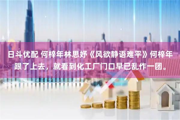日斗优配 何梓年林思妤《风欲静语难平》何梓年跟了上去，就看到化工厂门口早已乱作一团。