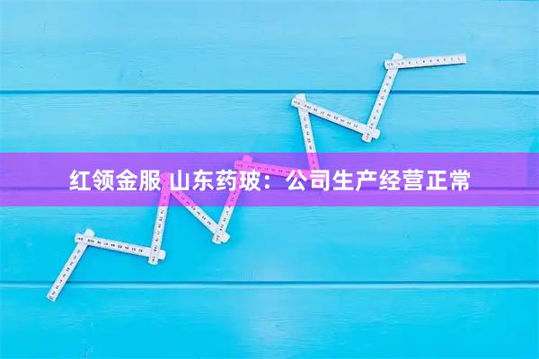 红领金服 山东药玻：公司生产经营正常