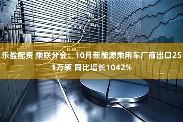 乐盈配资 乘联分会：10月新能源乘用车厂商出口251万辆 同比增长1042%