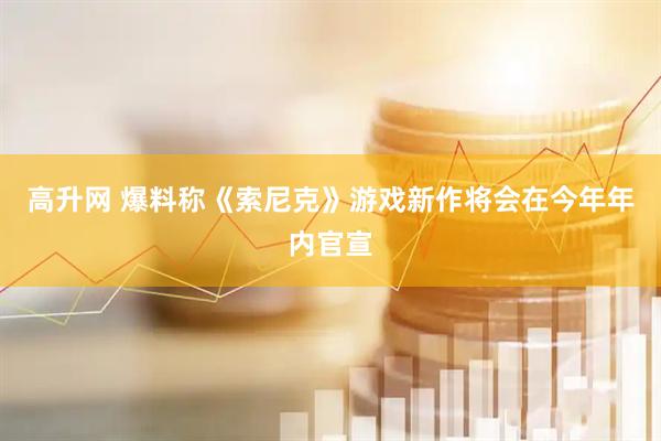 高升网 爆料称《索尼克》游戏新作将会在今年年内官宣